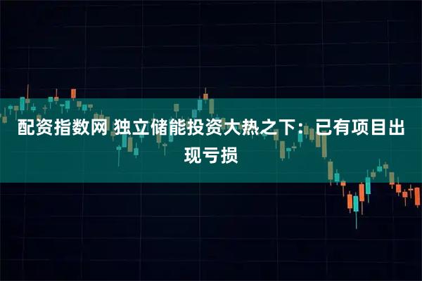 配资指数网 独立储能投资大热之下：已有项目出现亏损